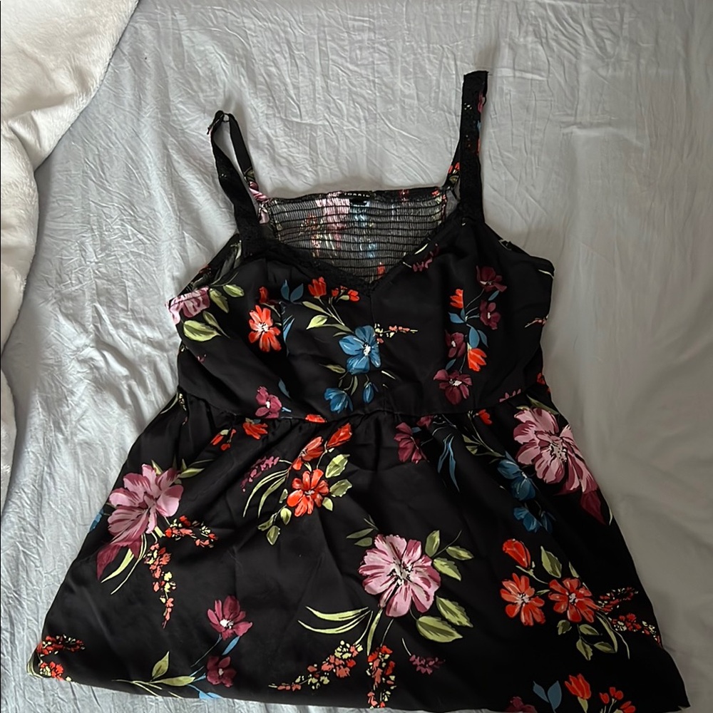 Torrid Black Floral Bustier Camisole